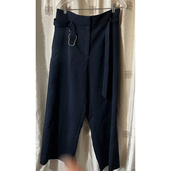 Nicole by Nicole Miller Pants - NWT Nicole Miller Womens Black Belted Wide Leg elastic back Dress Pants size 14